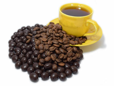 Café cubierto de Chocolate Oscuro al 70%