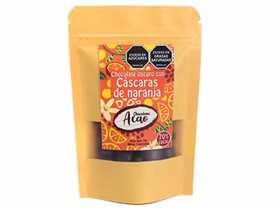 C&aacute;scaras de naranja cubiertas de Chocolate Oscuro al 70%