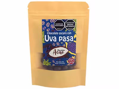 Uva Pasa cubierta de Chocolate Oscuro al 70%